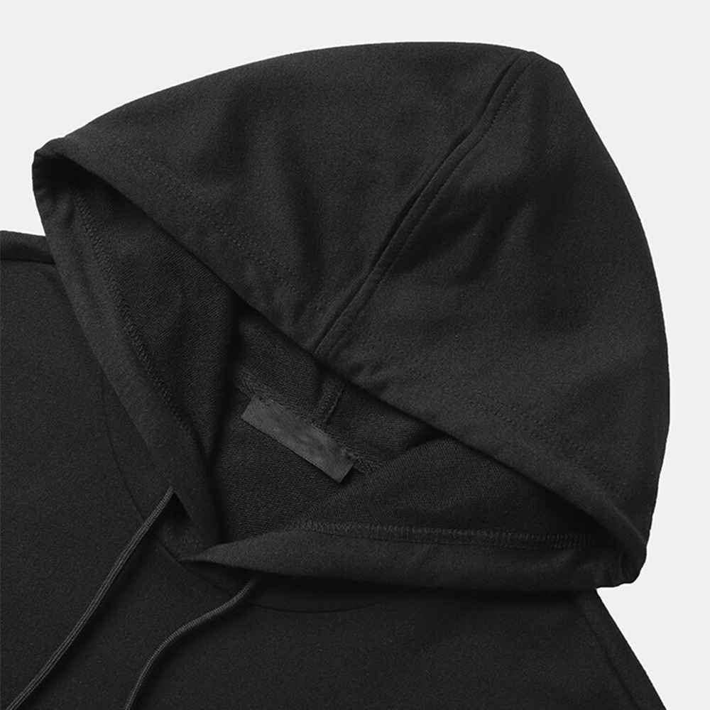 Wholesale Custom Oversized Man Pullover Hoodies Heavyweight Streetwear Fashion Hoodie Three Tone Black White Block Hoodies Men