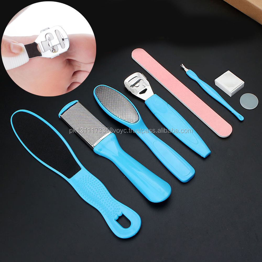 Foot Care Pedicure Kit 6pcs Foot File for Dead Skin Callus Remover for Feet Manicure Pedicure Set Custom OEM Dry Skin Remover