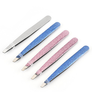 Custom logo Private Label Pink Plastic Lashes Applicator Tweezers Bulk Magnetic Lash Tweezers