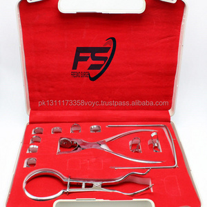 Rubber Dam Starter Kit of 12pcs with Frame Punch Clamps Dental Instruments