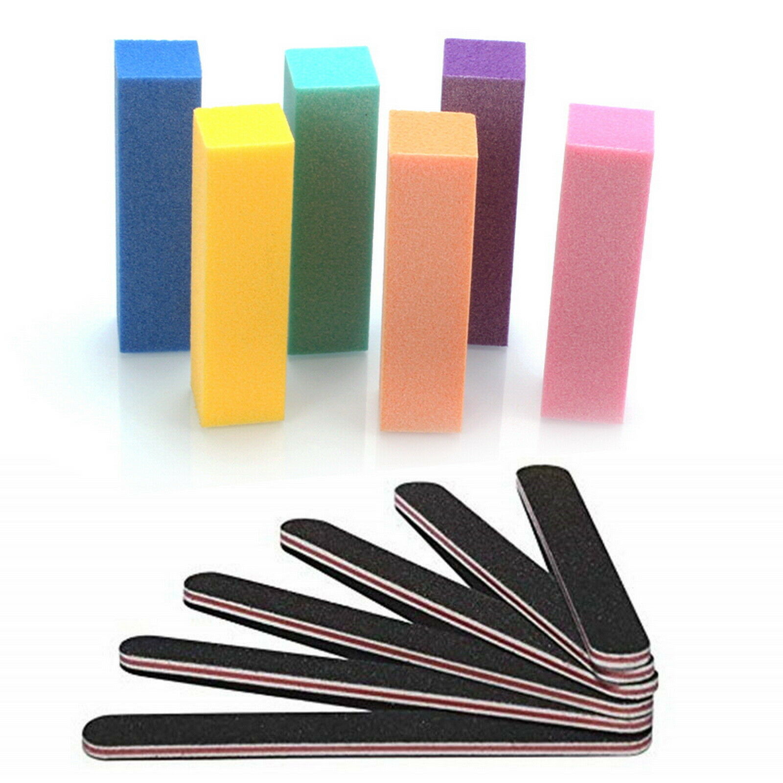 Nail Art Tips Buffering Block With Sanding Files Manicure Tools Nail Care Instruments