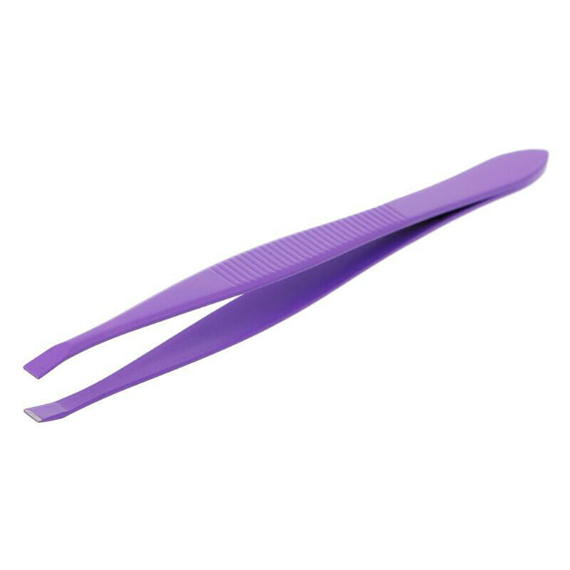 Professional Stainless Steel Eyebrow Tweezers Clip Clamp Hair Removal Makeup Tool With Comb Eyelash Extension