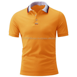 Wholesale custom embroidered logo high quality polo shirt Brussels Sports 2022 top trending yellow striped collar polo shirts