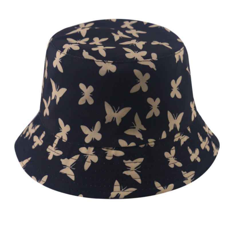 2024 Butterfly Sublimated Bucket Hat for Men Women Packable Reversible Printed Sun Hat Fisherman Outdoor Summer Travel Beach Hat