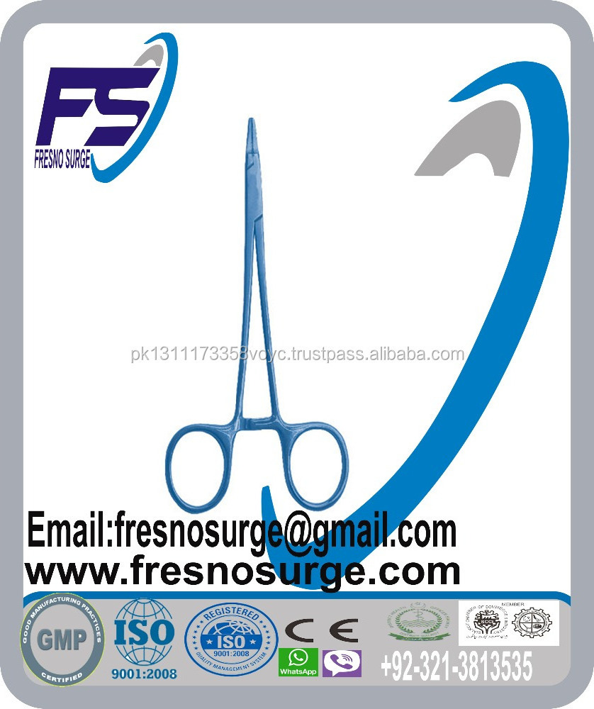 Stainless Steel Micro Fine Needle Holder Titanium Coated Tungsten Carbide Best Quality Dental Surgical Needle Holder Forceps