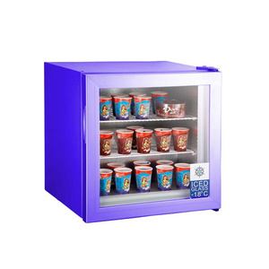 2024 New Design Commercial Gelato Ice Cream Fridge Mini Chest Ice Cream Display Showcase Refrigerator Freezer