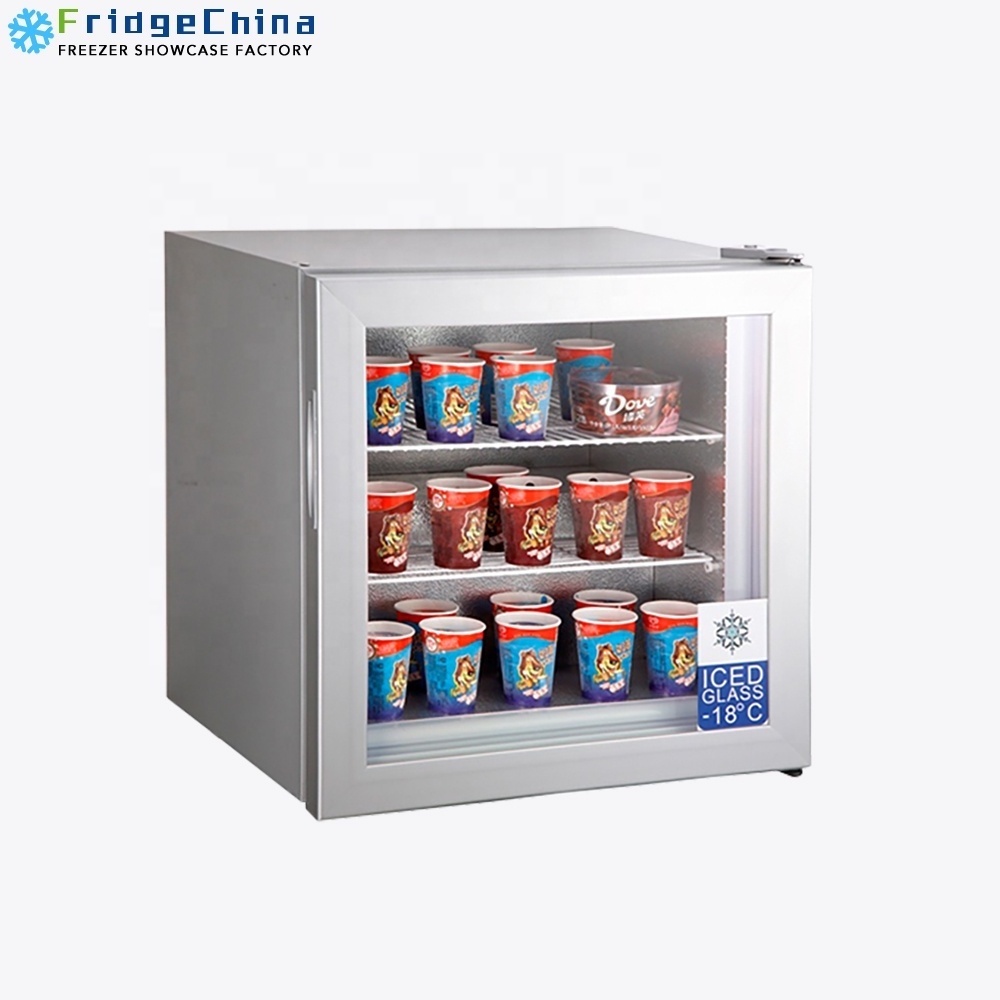 Factory 55L Gelato Ice Cream Mini Display Compact Freezer with Glass door