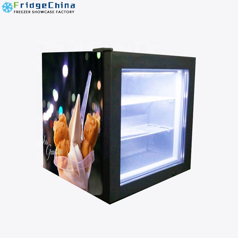 2024 New Design Commercial Gelato Ice Cream Fridge Mini Chest Ice Cream Display Showcase Refrigerator Freezer