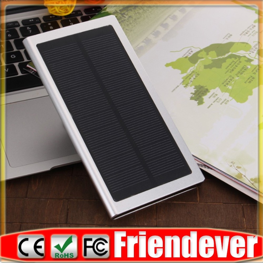 customize logo ultra thin mini solar charger dual usb solar panel waterproof mobile portable solar power bank 20000mah