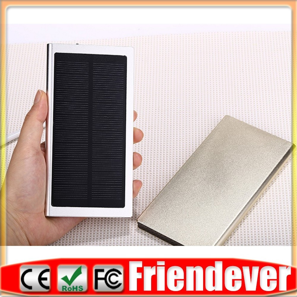 customize logo ultra thin mini solar charger dual usb solar panel waterproof mobile portable solar power bank 20000mah