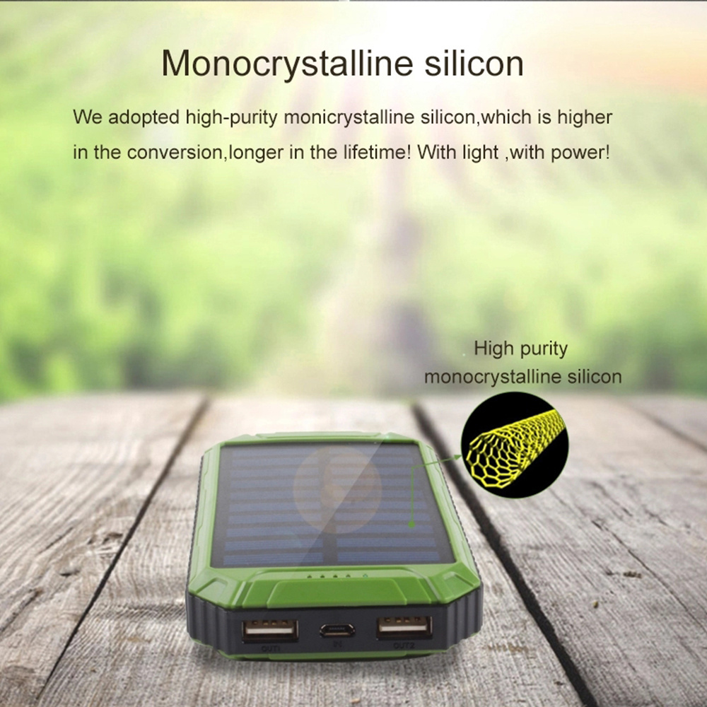 best portable power bank with solar charger 30000mah