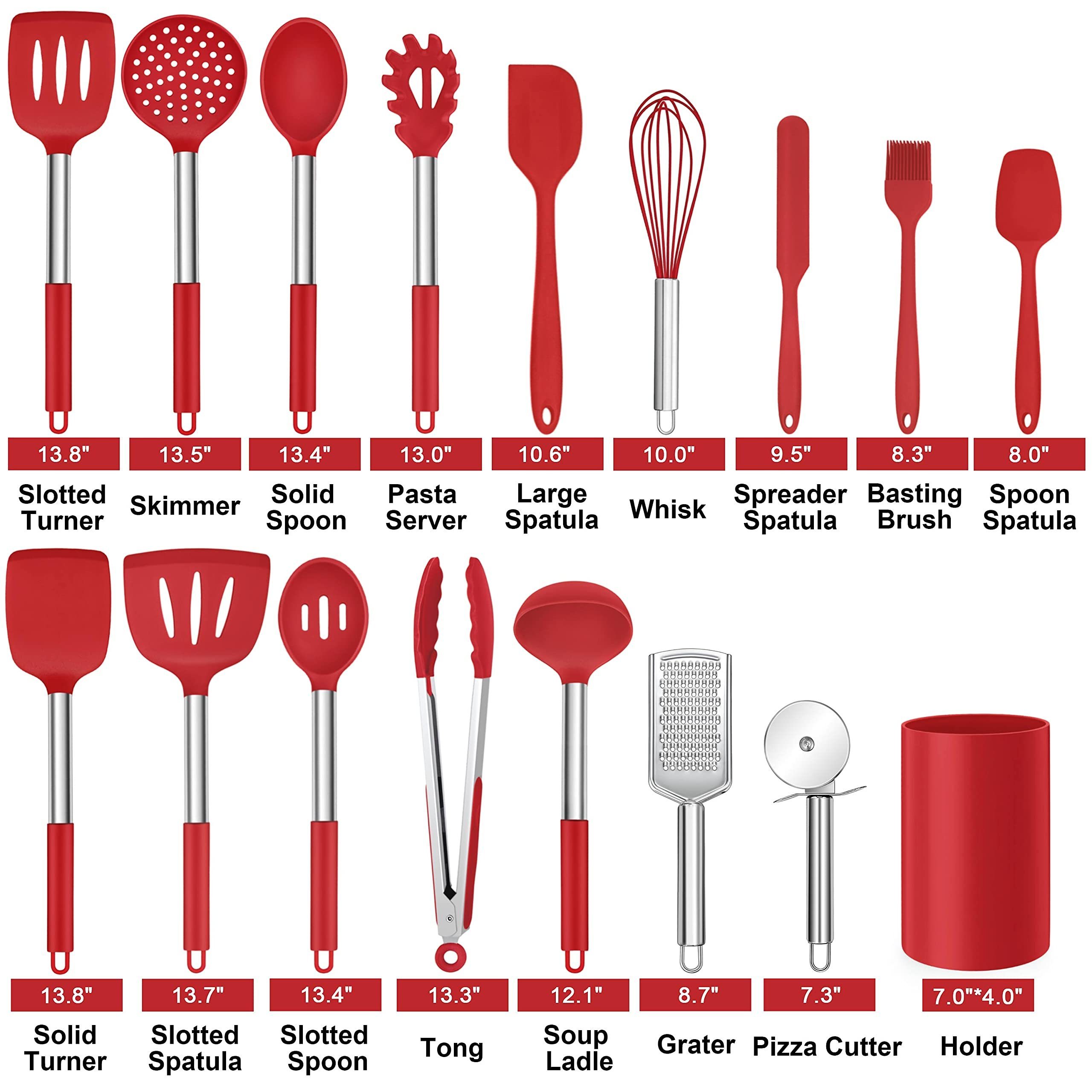 Custom High Quality Heat Resistant Cookware Kitchen Set Silicone Kitchen Utensil Set Wholesale Kitchenaid Utensil Set