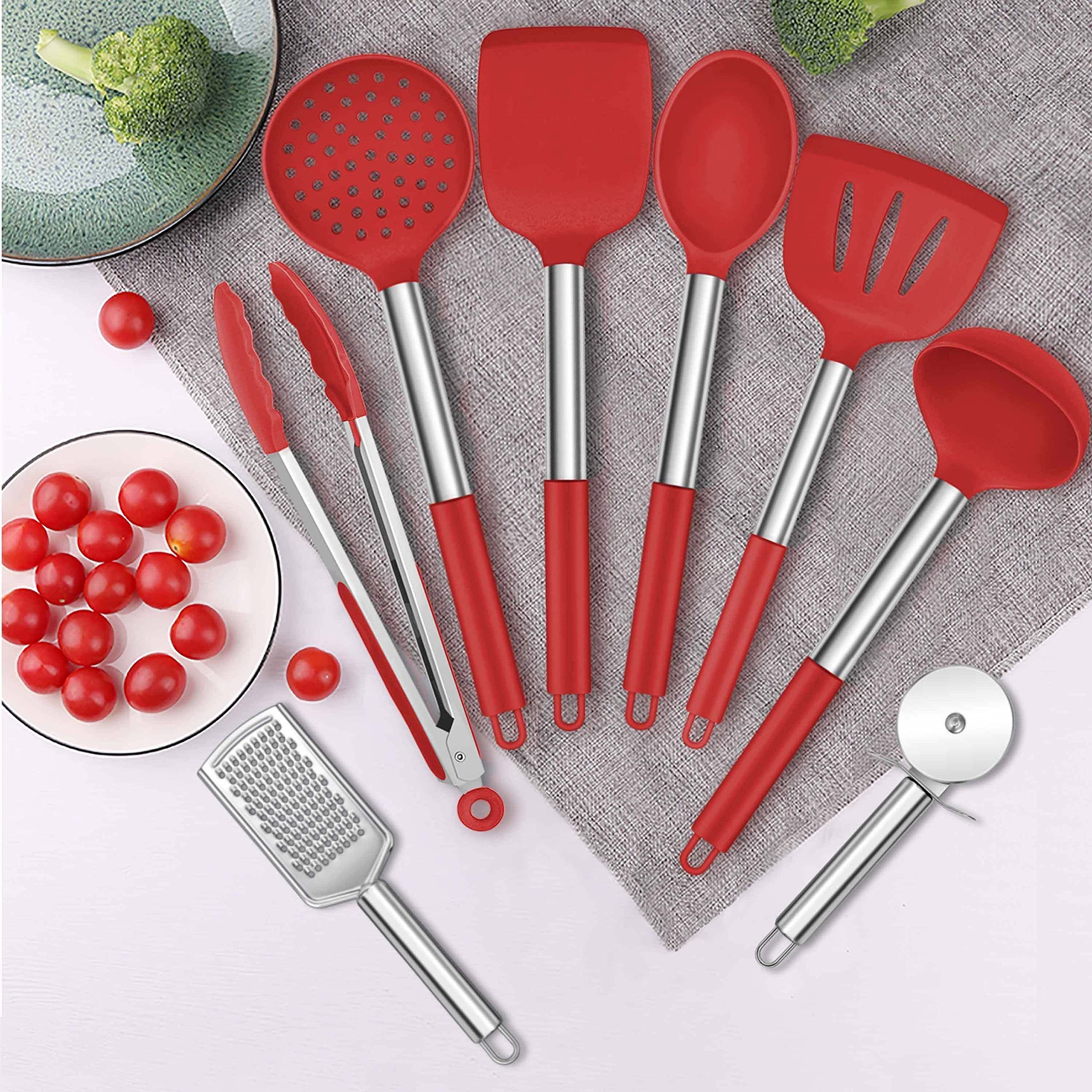 Custom High Quality Heat Resistant Cookware Kitchen Set Silicone Kitchen Utensil Set Wholesale Kitchenaid Utensil Set