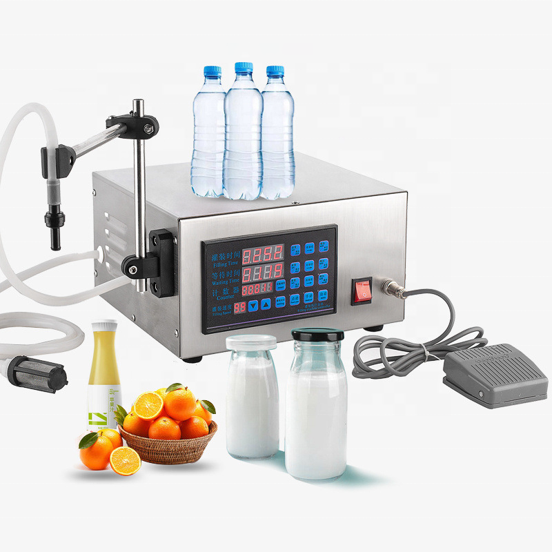 GFK-280 Single Nozzle Filling Machine Pure Liquid Water Milk Juice Filling machine 3.5L/min Diaphragm Pump Filling Machine