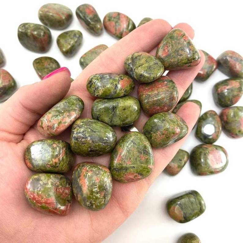 TOP QUALITY UNAKITE TUMBLED STONES FOR DECORATION / NATURAL POLISHED UNAKITE AGATE TUMBLE STONES WHOLESALE /NEW UNAKITE TUMBLES