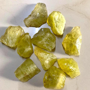 ROUGH GREEN CITRINE TUMBLED STONES/ CERTIFIED REAL CITRINE STONE CRYSTAL TUMBLE /  NATURAL CITRINE YELLOW TUMBLES FOR HEALING