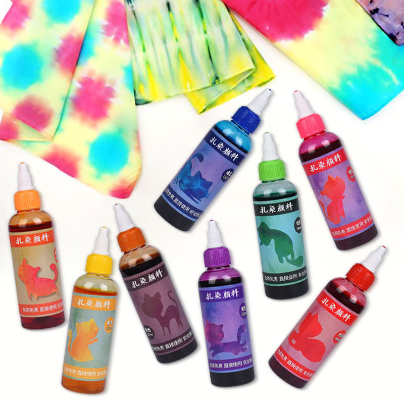 8-color cold water no-boil tie-dye pigment kit school art student dye manufacturer DIY graffiti