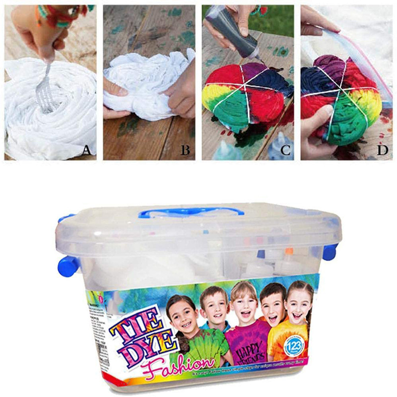 8-color tie-dye kit cold water no-boil tie-dye pigment creative dye DIY wholesale