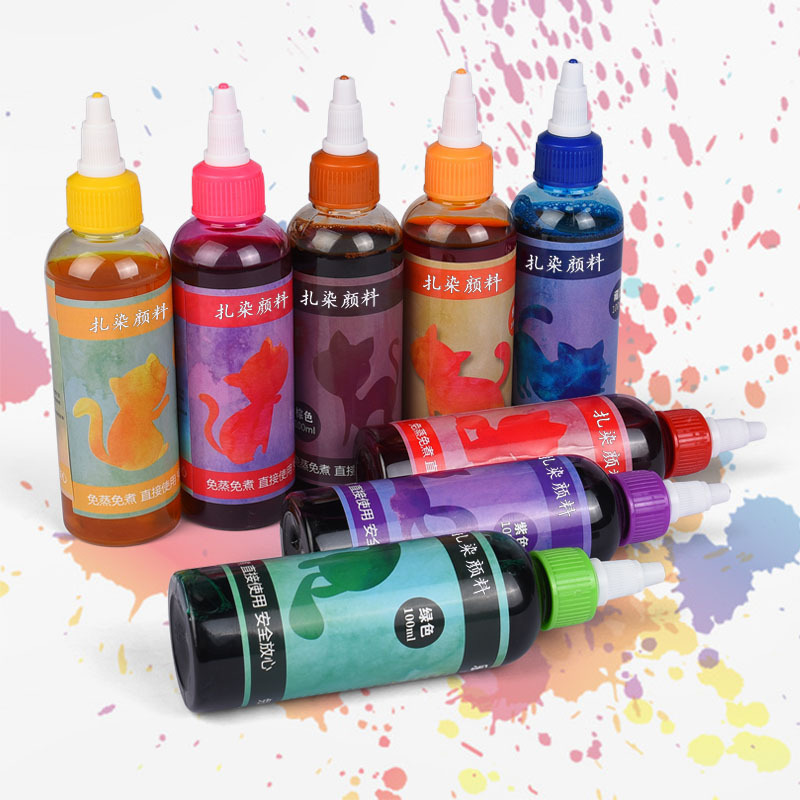 8-color cold water no-boil tie-dye pigment kit school art student dye manufacturer DIY graffiti