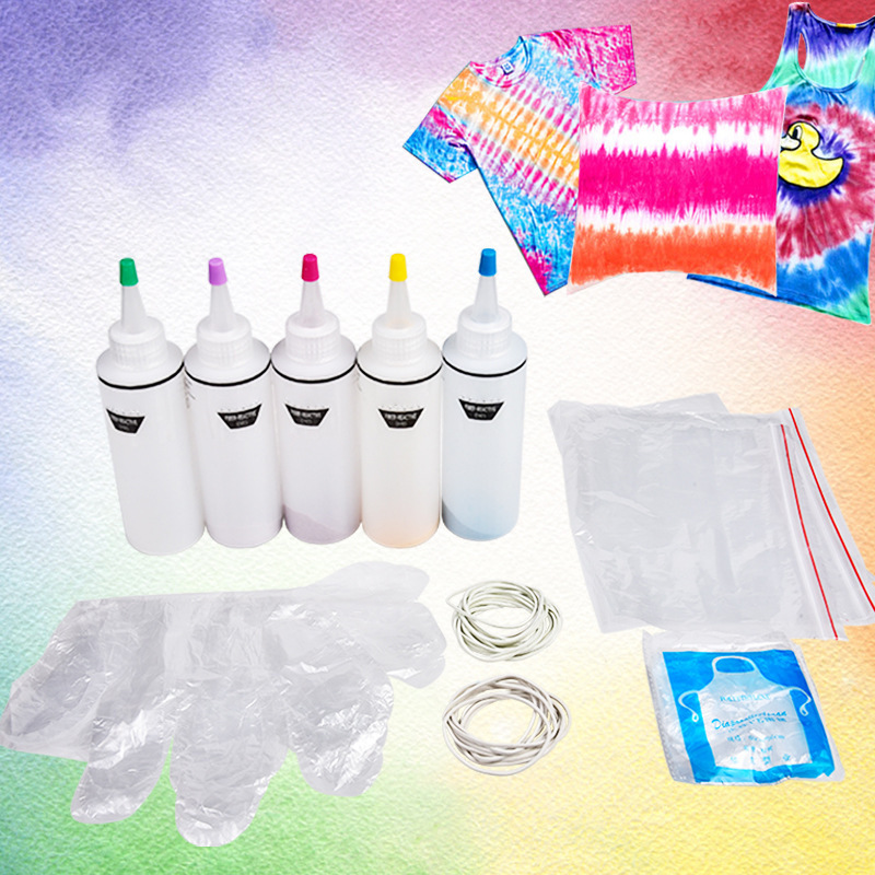 New adult tie-dye pigment cold water no-boil cotton and linen dyeing children DIY 5-color dye wholesale