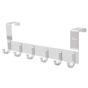 6 Hooks Over The Door Hook Hanger Organizer Rack