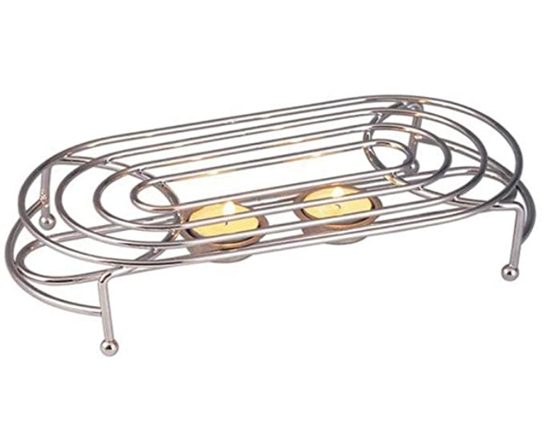 Manufacturer Food Warmer Chrome Stand with 2 Tea Light Candles Chafing Dish Rack Stand Uk