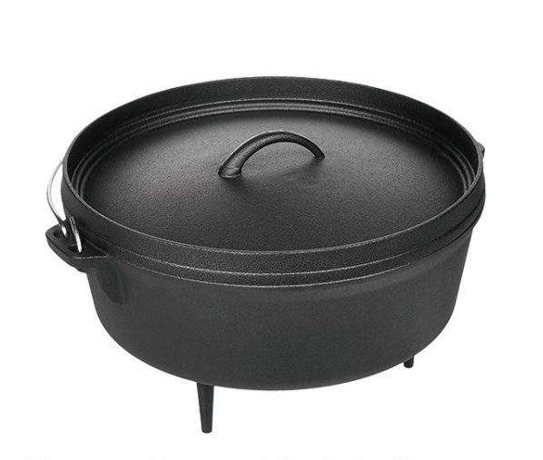 Thickened cast iron pot outdoor camping Dutch sling pot barbecue soup pot