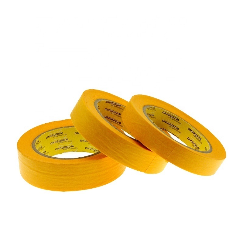 Acid Free Automotive Crepe Auto Car Trim Adhesive Yellow Masking Paper Tape ,WB6029