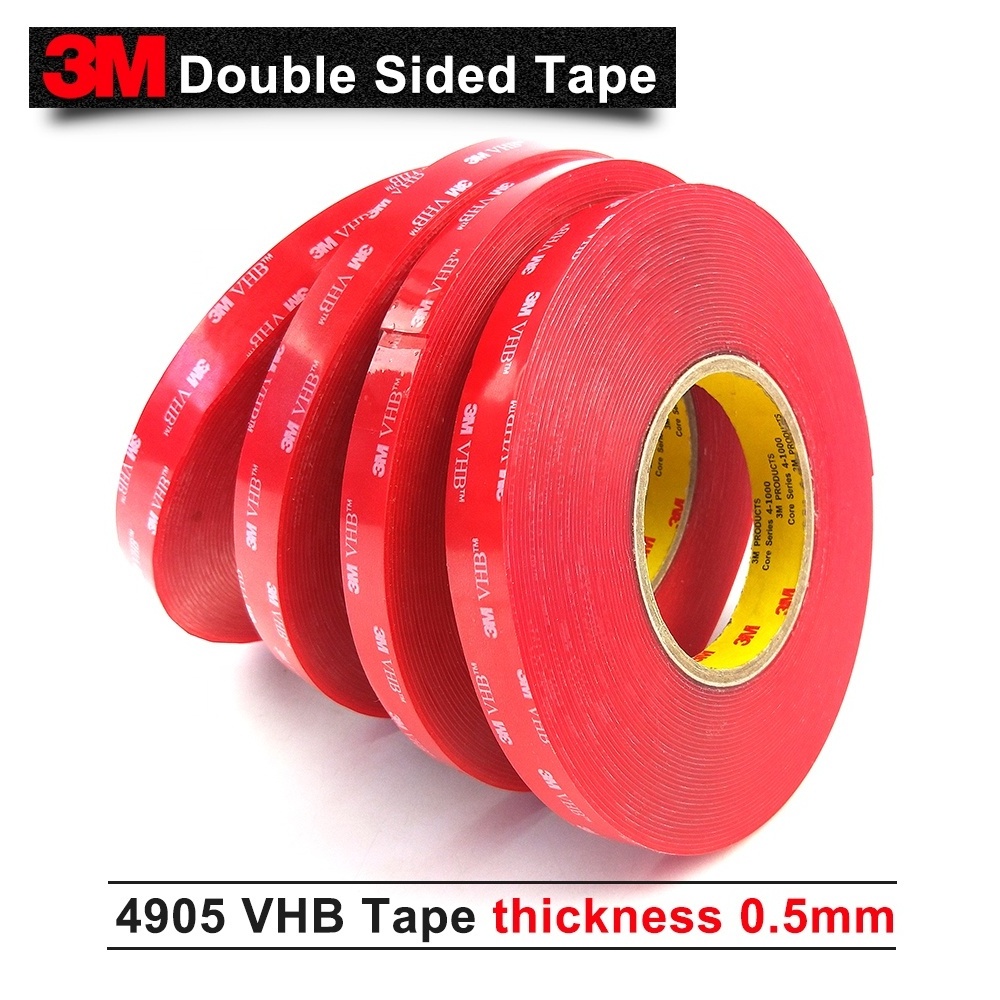 3M VHB Tape - Specialty Tape 4905 Heavy Duty Multipurpose Removable Mounting Tape Adhesive Grip Transparent