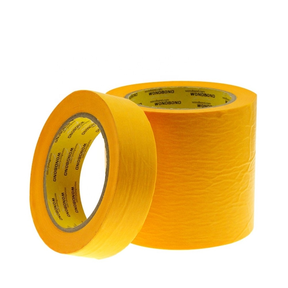 Acid Free Automotive Crepe Auto Car Trim Adhesive Yellow Masking Paper Tape ,WB6029