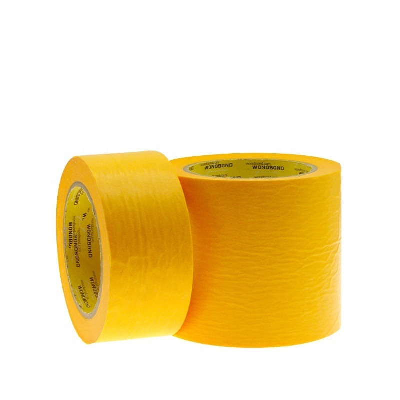 Acid Free Automotive Crepe Auto Car Trim Adhesive Yellow Masking Paper Tape ,WB6029