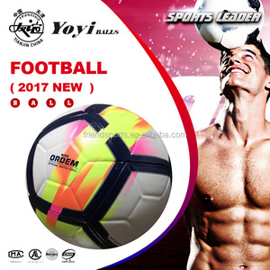 the latest new 2017 ORDEM thermal bonded PU leather texture finish body size 5 football soccer ball