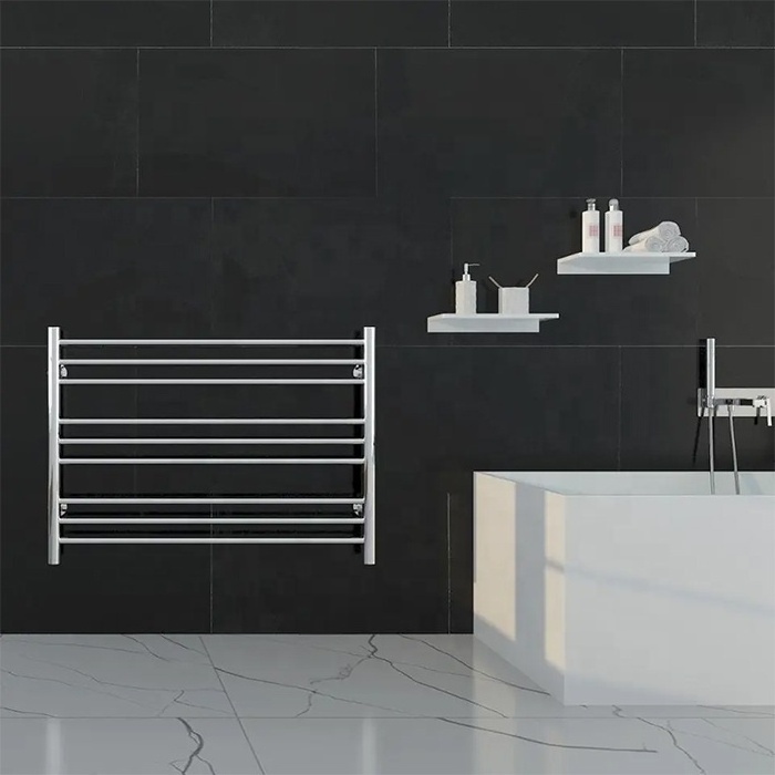 Wall-mounted plug-in electric towel rack