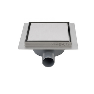 Smooth Chrome Plated Tile Insert Square Drain Trap Brass Floor Waste Floor Trap Drains Sink SUS 304 Shower Floor Drain