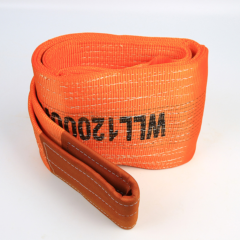 Customized High Strength Approved EN Standard Flat Eye Polyester Lifting Webbing Sling with Sleeve