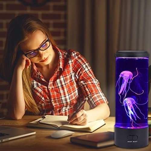 Hot Sales Night Light Color Changing Mood Led Fantasy Remote Control Aquarium Jellyfish Lava night Lamp