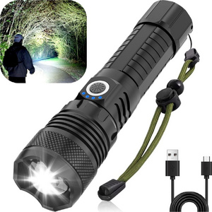 Waterproof tactical latarka rechargeable laser zoom flashlights torches gt60