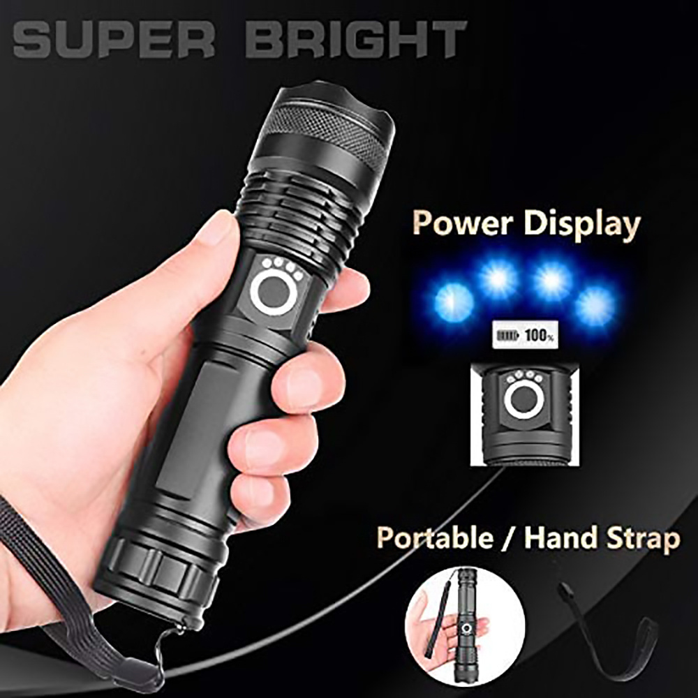 100000 Lumen 4-mode 3000m gun breech white lazer light rechargeable usb p70 hunting led torch tactical light flashlights