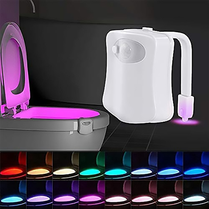 LED Toilet PIR Motion Sensor 16 Colors Changeable Lamp WC Light Toilet Bowl Light For Home