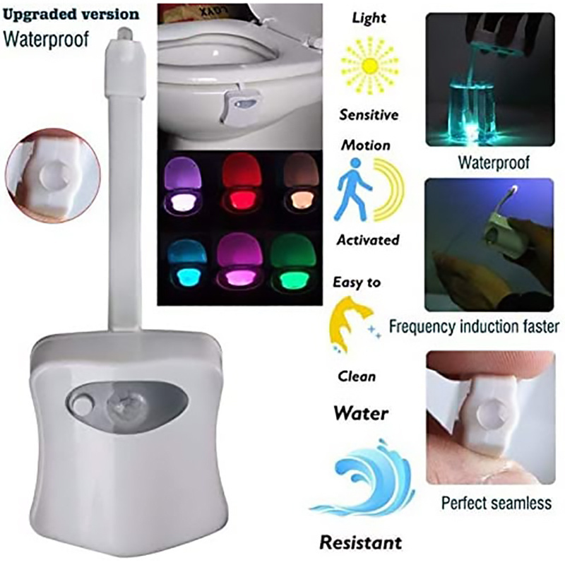 LED Toilet PIR Motion Sensor 16 Colors Changeable Lamp WC Light Toilet Bowl Light For Home