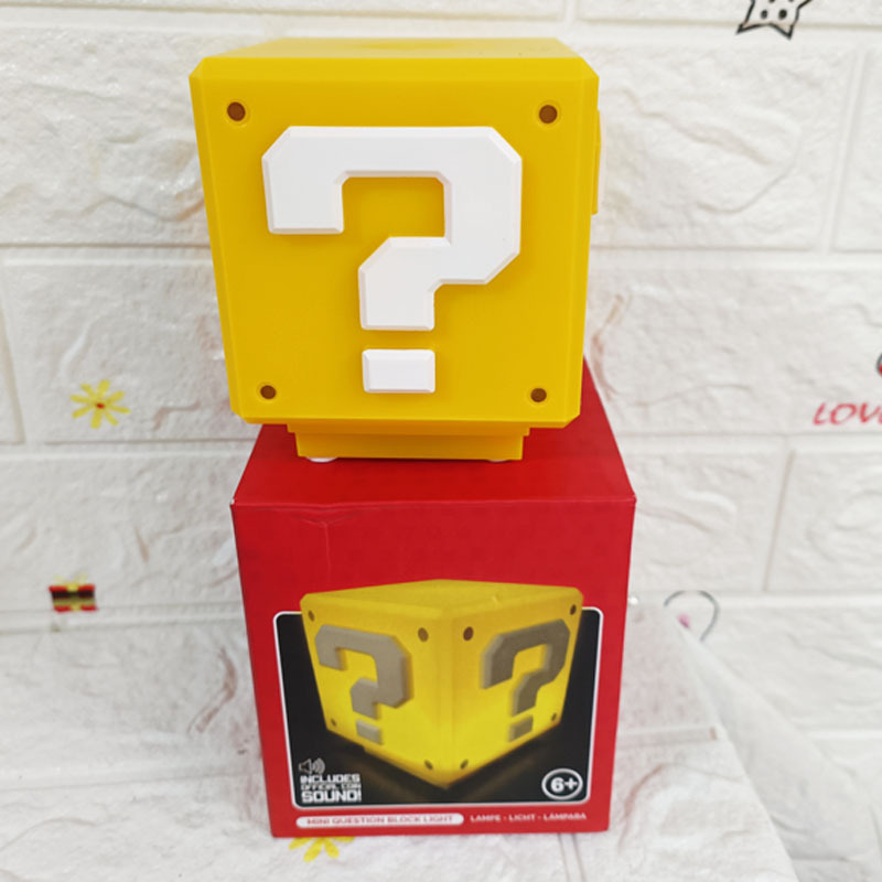 Smart Small Night Lights New Modern Led Table Lamp 3D Super Mario Brothers Bros Mark Block Yellow Square Question Cube Lamp Box