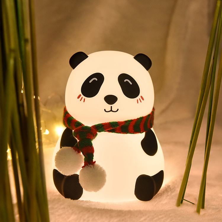 2024 panda silicone led night light lamp new product wholesale price panda night light