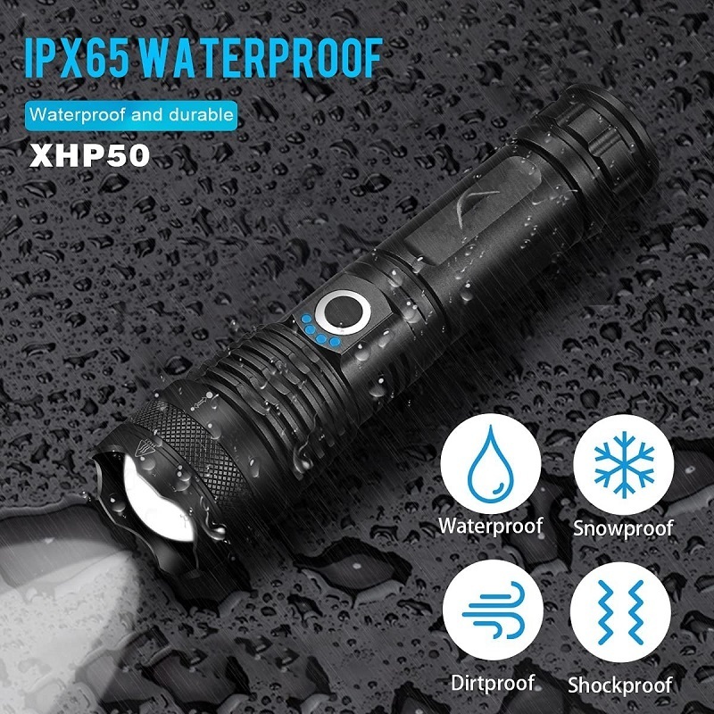 rechargeable usb zoomable xhp50 led flashlight 6 led egg keyring aluminium 5000 lumen powered rechargeable led flashlight