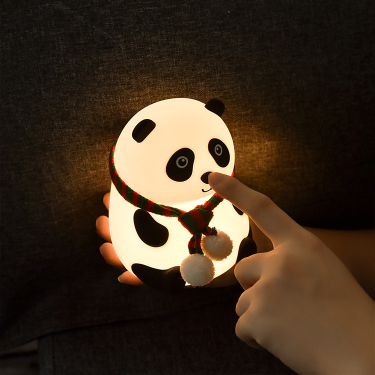 2024 panda silicone led night light lamp new product wholesale price panda night light