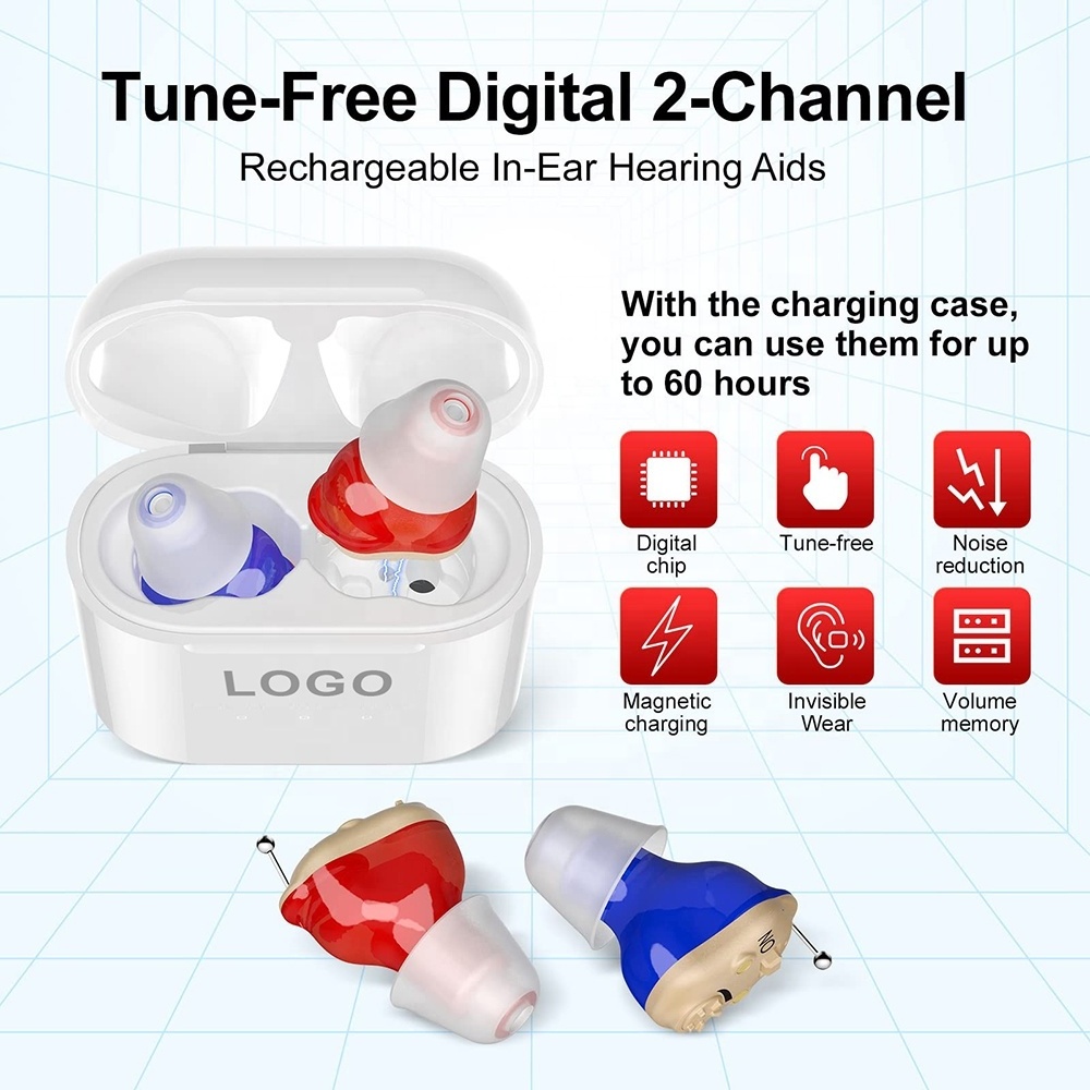 Digital Mini hearing aids Rechargeable for deafness Sound Amplifier Hearing Aids for seniors