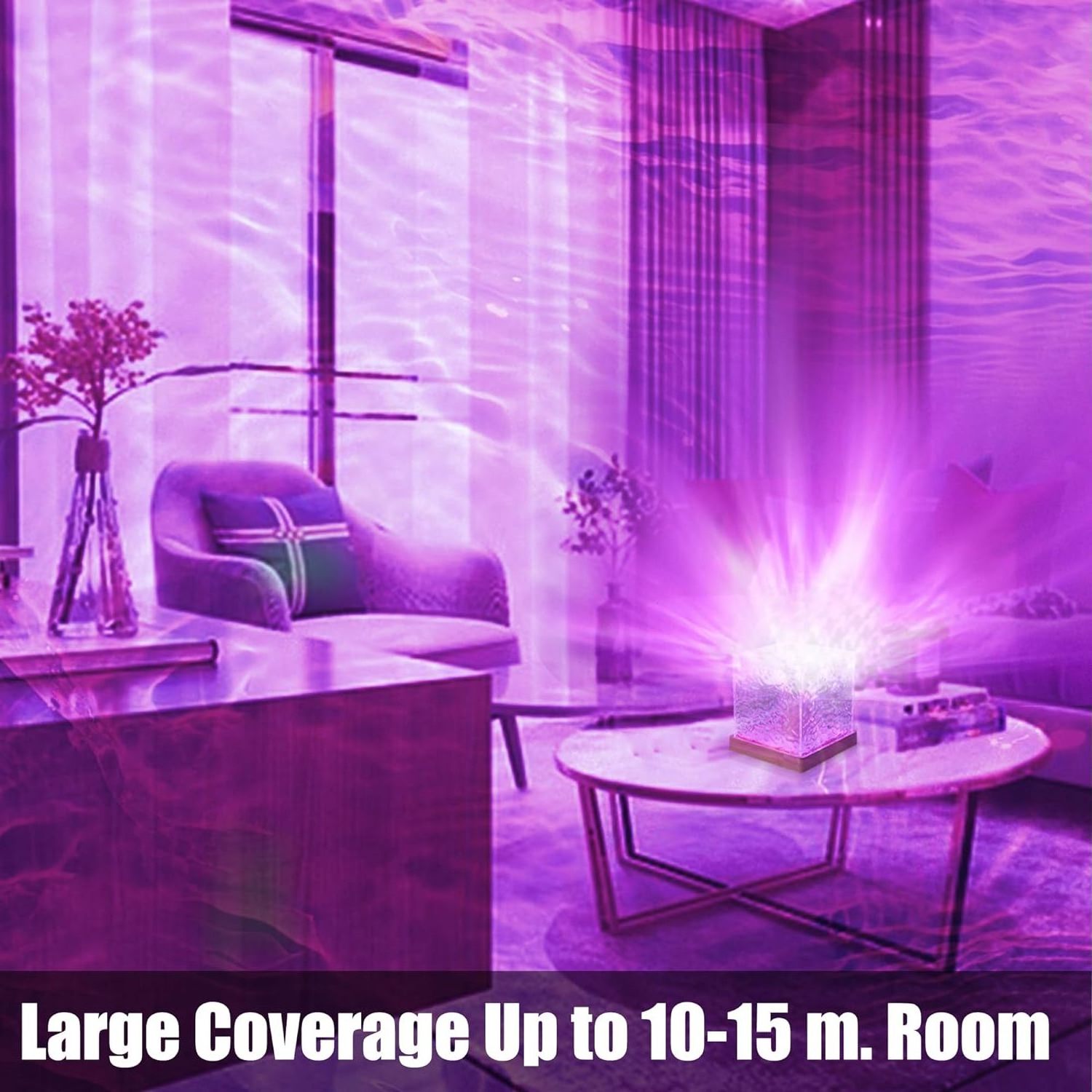 16 color RGB crystal Aurora blue dynamic water ripple Cube lamp Midnight Aura Glow Lamp Cube Table Night Lights Lamp