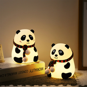 2024 panda silicone led night light lamp new product wholesale price panda night light