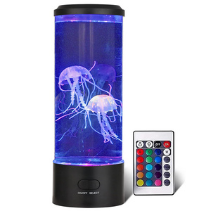 Hot Sales Night Light Color Changing Mood Led Fantasy Remote Control Aquarium Jellyfish Lava night Lamp