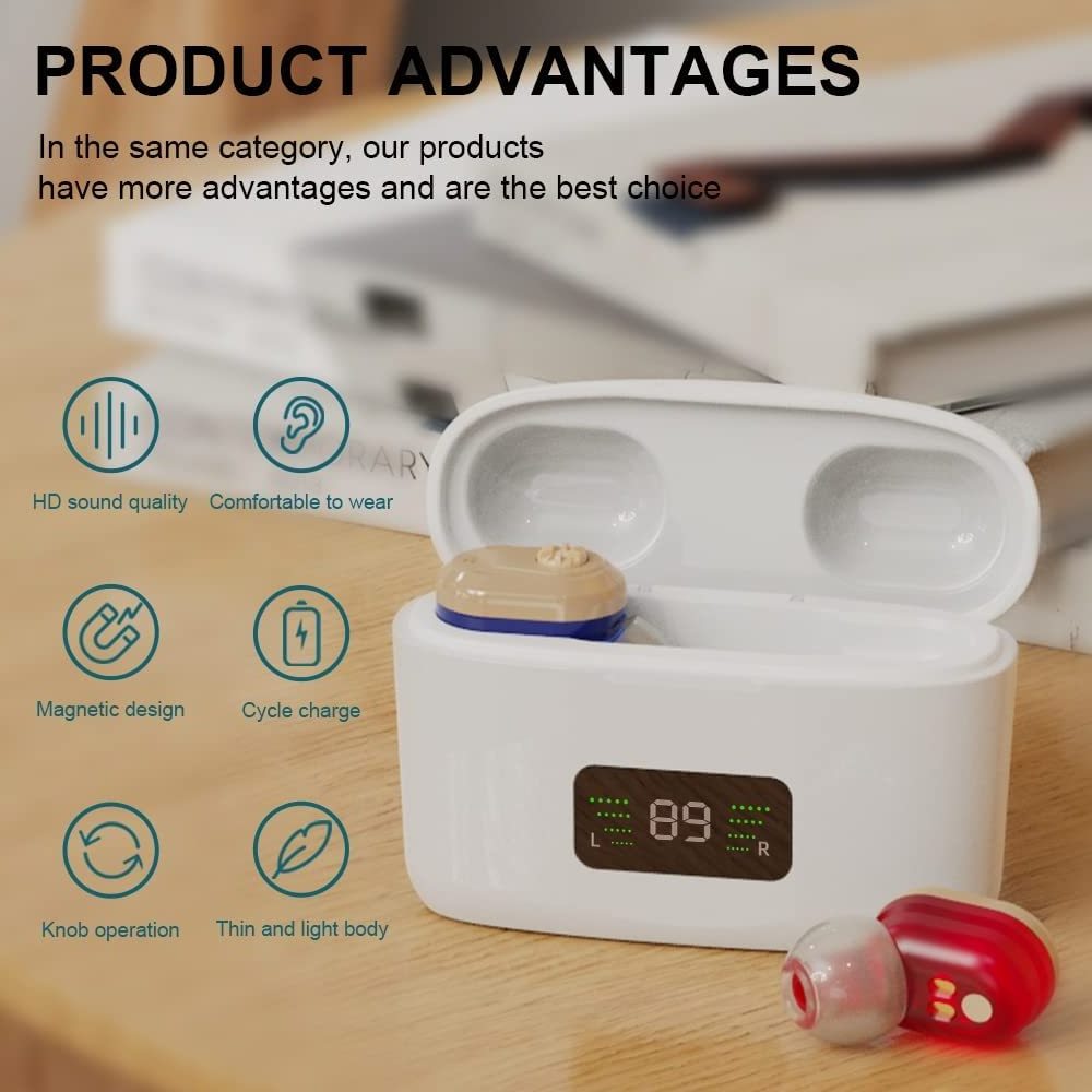 Mini Digital Invisible CIC Audifono Para Sordos Deaf Hearing Aids Rechargeable Hearing Aid Device For Seniors