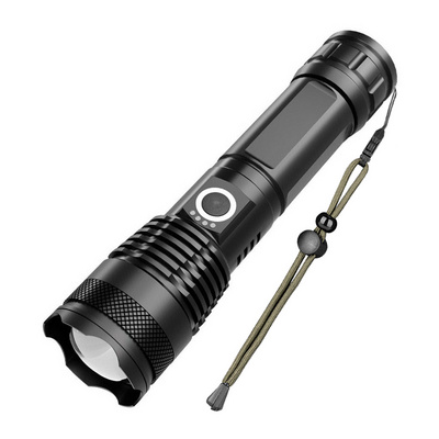 Zoomable usb rechargeable tactical led flashlights powerful torch t6 led zoom flashlight work light lantern for camping hiking